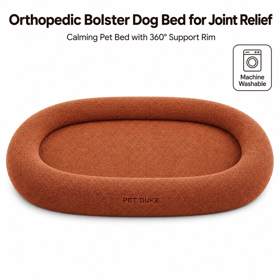 Orthopedic Bolster Dog Bed For Joint Relief suppliers