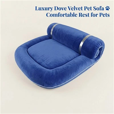 Luxuriöses Haustiersofa aus Taubensamt